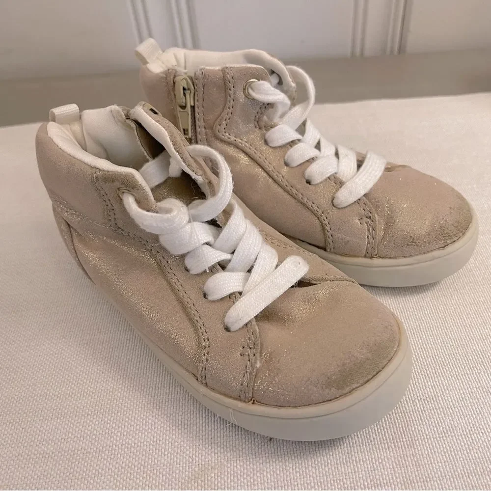 Carters Girls Gold‎ High Tops Size 10